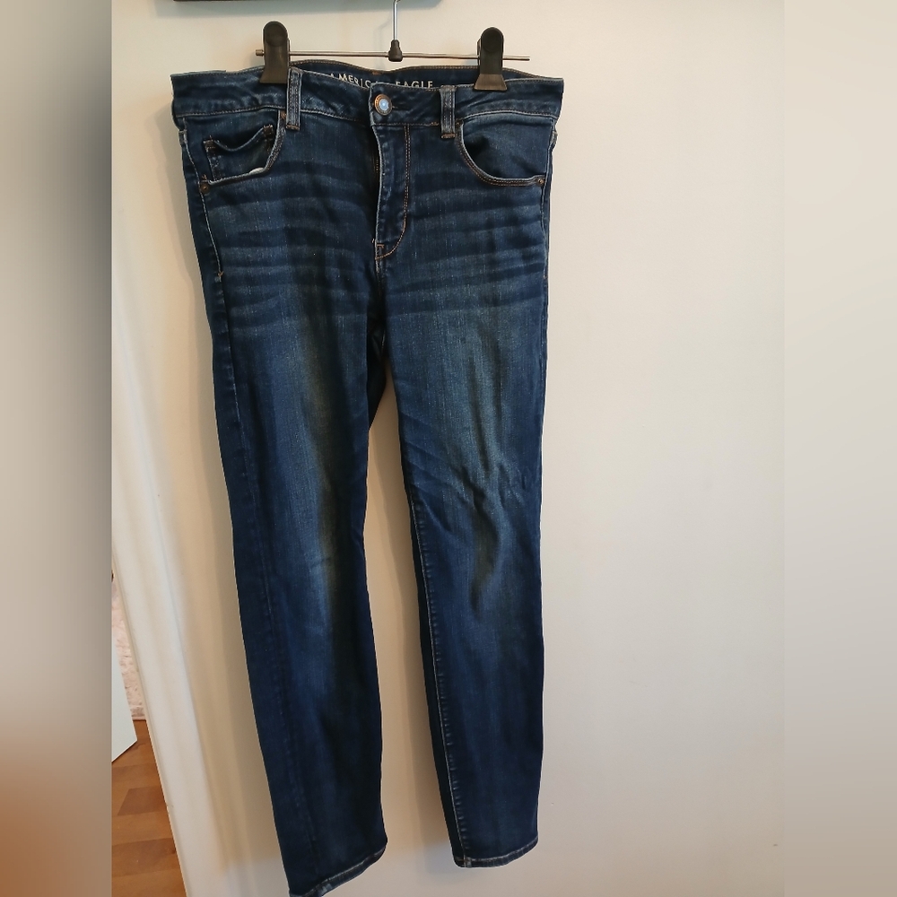 American Eagle Dark Blue Stretch Jeans- US 12